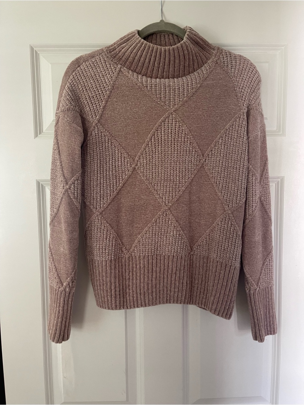Christian Siriano Diamond Texture Cowl Sweater - Dusty Rose